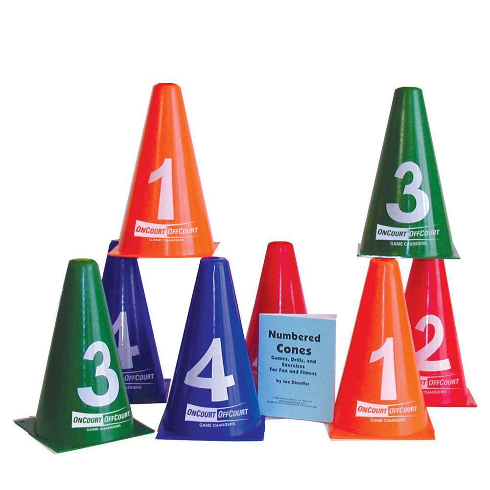 Numbered Tennis Cones 8 Pack - Bell Racket Store
