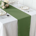 Polyester 12"x108" Table Runner Olive Green - Durable & Wrinkle-Resistant Table Decor