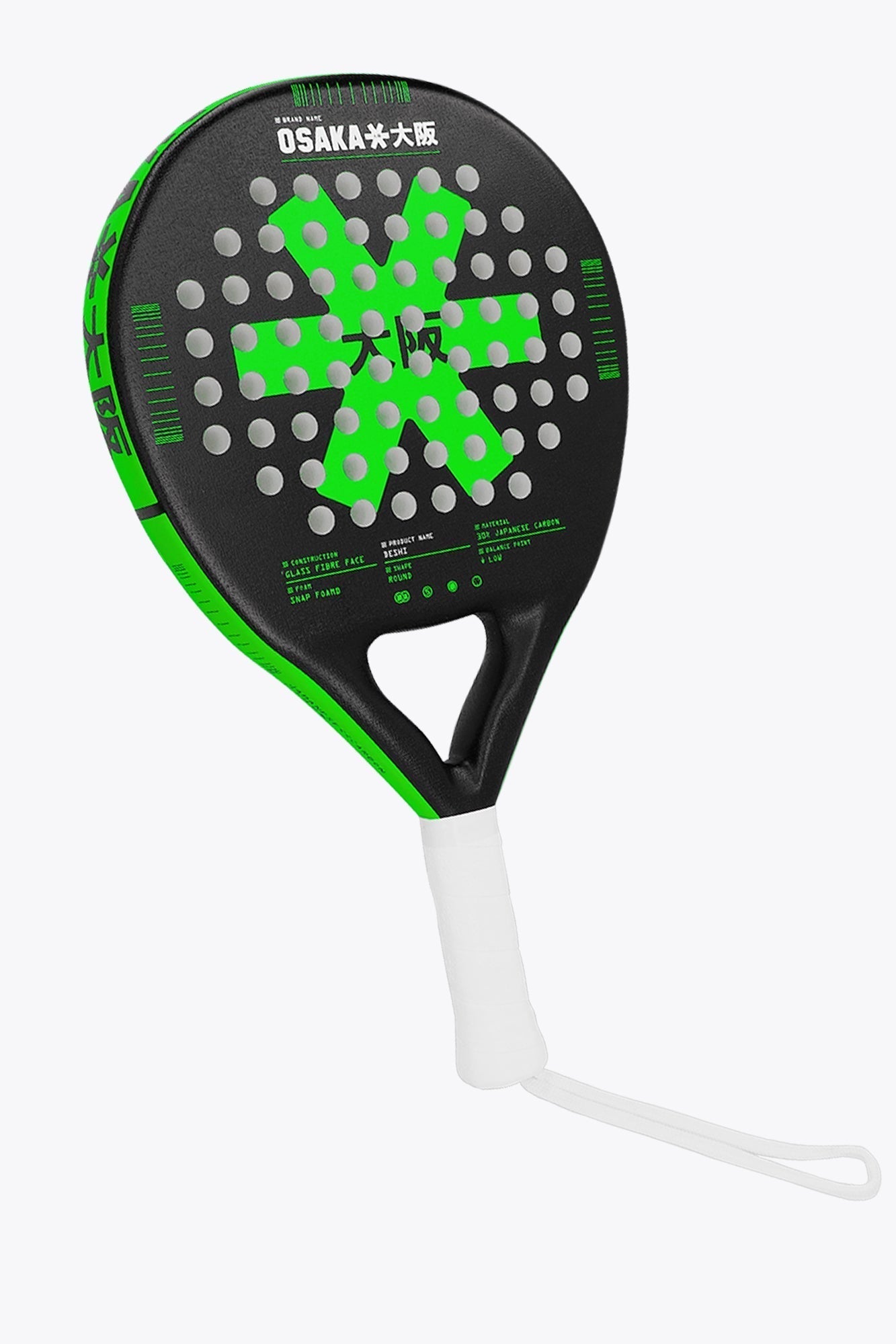 Osaka Padel Racket - Deshi - Control | Iconic Black - Bell Racket Store
