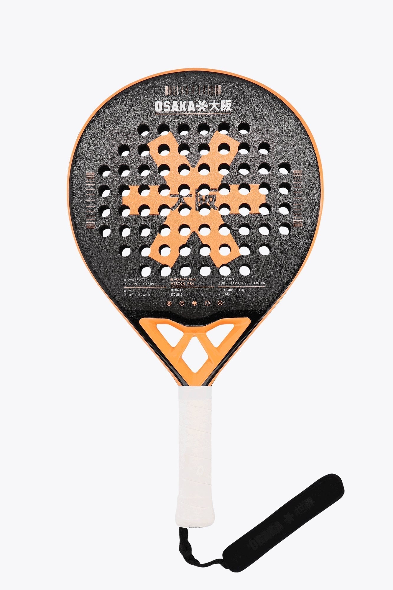 Osaka Padel Racket - Vision Pro - Control | True Orange - Bell Racket Store