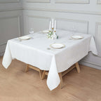 Paper Airlaid Tablecloth Square White - Disposable Linen - Feel Table Cover 70"x70" - Bell Racket Store