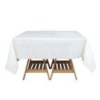 Paper Airlaid Tablecloth Square White - Disposable Linen - Feel Table Cover 70"x70" - Bell Racket Store