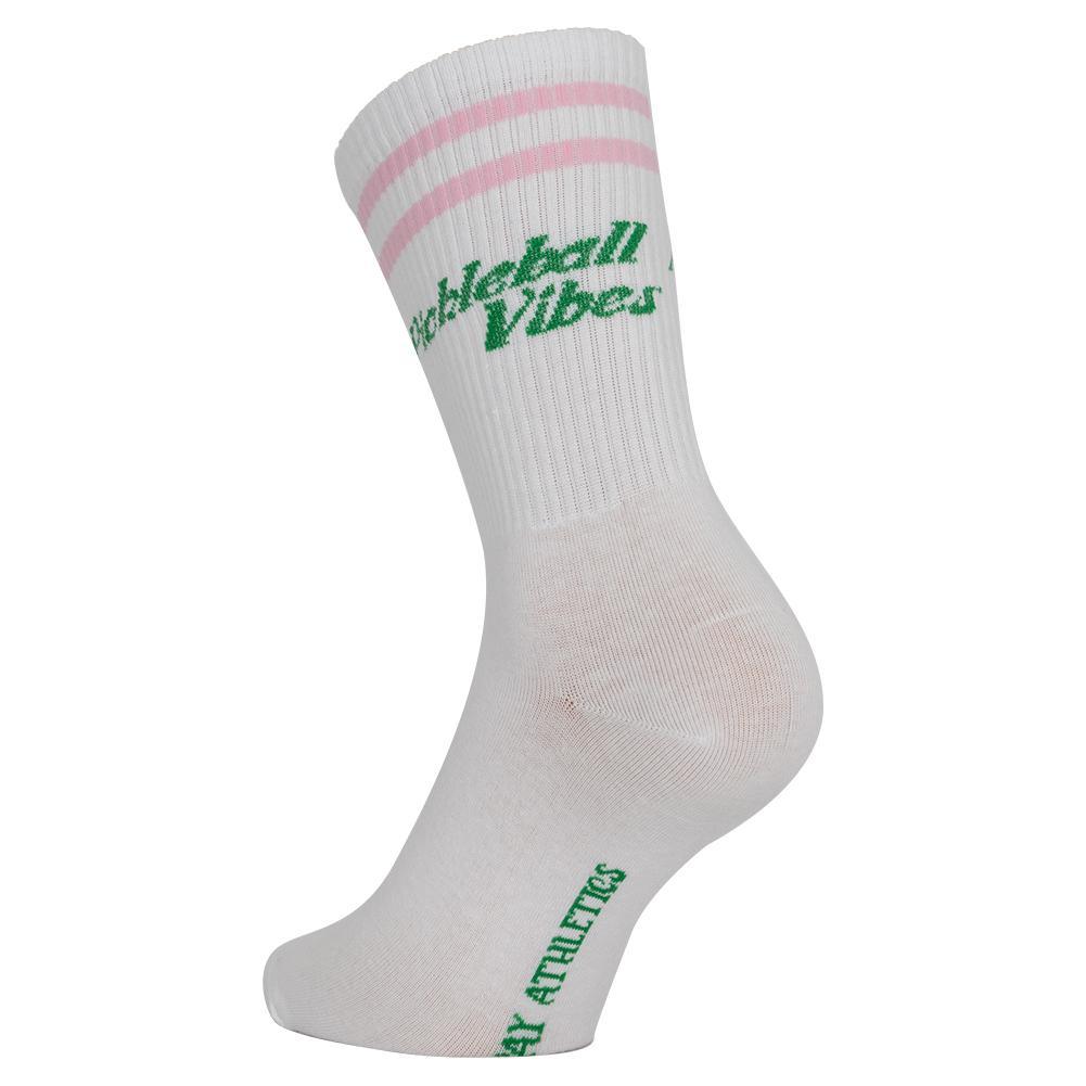 Pickleball Vibes Socks Pink and Green - Bell Racket Store