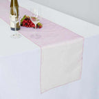 10 Pack Sheer Organza 14"x108" Table Runners Pink - Soft and Lightweight Table Accent