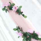 6ft Pink Artificial Silk Rose Garland UV Protected Flower Chain