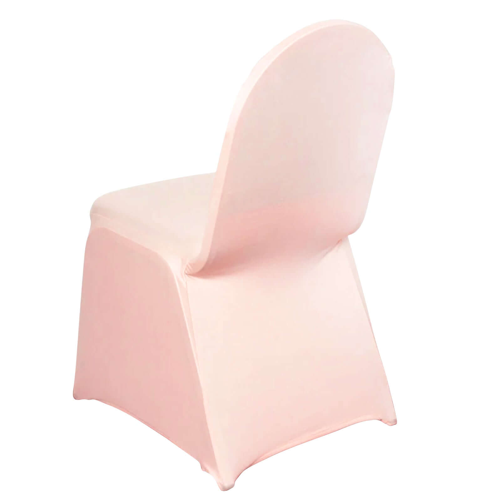 Spandex Chair Cover for Banquet Chairs Blush - Stretch 160GSM Fabric with Slip-On Slipcover