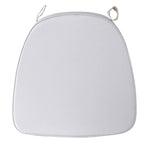 Chiavari Chair Cushion with 1.5" Thick Memory Foam and Ties Silver - Stylish Removable Cover for Comfort