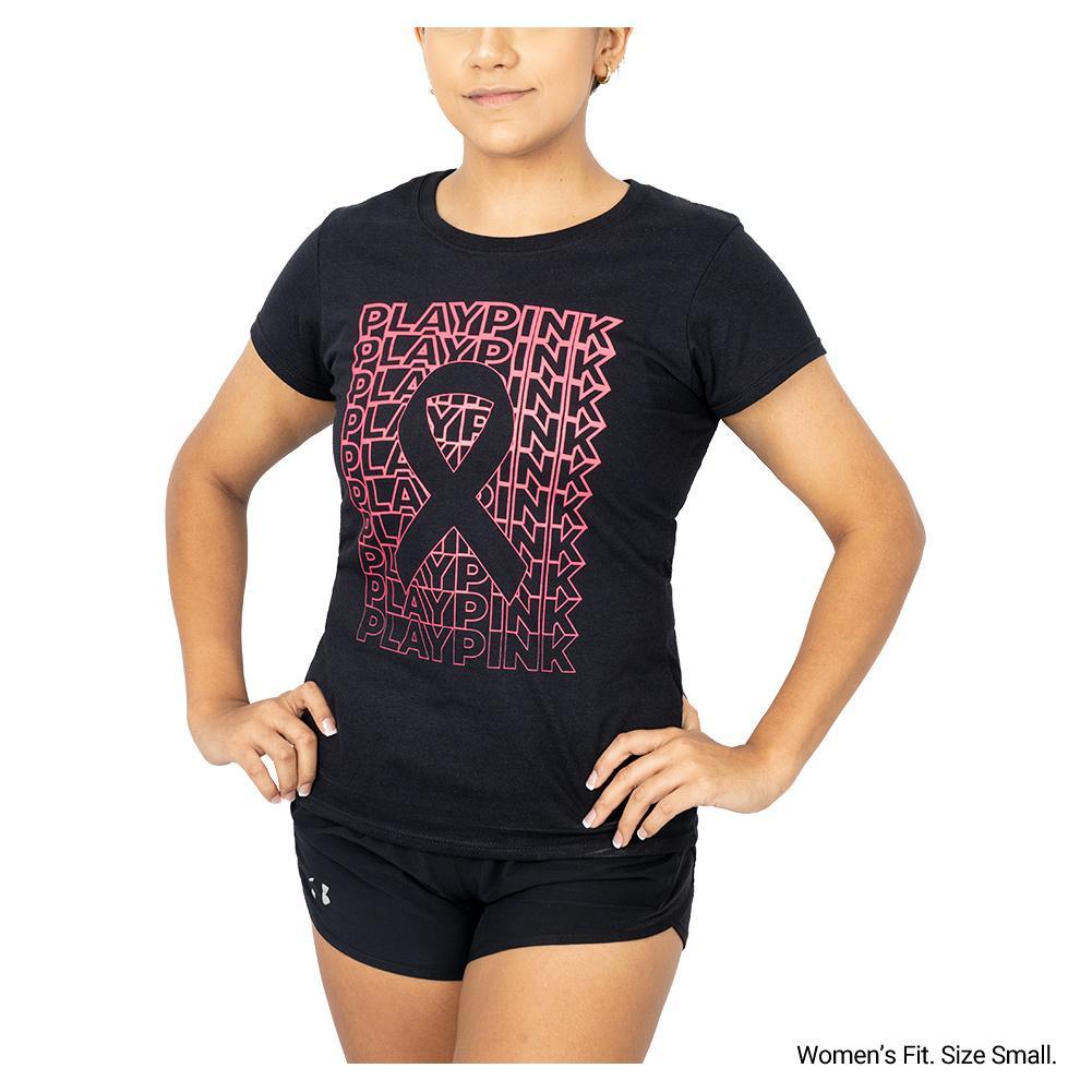 Play Pink Tennis Tee Black - Bell Racket Store