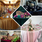 Premium Velvet 120" Round Tablecloth Navy Blue - Reusable Soft & Seamless Table Cover