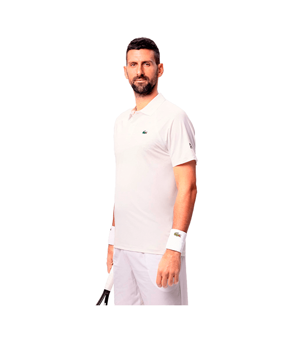 Polo Lacoste Novak Djokovic White 2025 Padel Clothes Lacoste