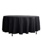 Polyester 108" Round Tablecloth Black - Wrinkle-Resistant and Stylish Table Cover