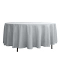 Polyester 108" Round Tablecloth Silver - Wrinkle-Resistant Table Cover