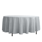 Polyester 108" Round Tablecloth Silver - Wrinkle-Resistant Table Cover