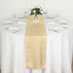 Polyester 12"x108" Table Runner Champagne - Durable & Wrinkle-Resistant Table Decor