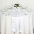 Polyester 12"x108" Table Runner White - Durable & Wrinkle-Resistant Table Decor for All Occasions