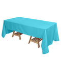 Polyester 72"x120" Rectangle Tablecloth Turquoise - Durable and Stylish Table Cover