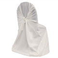Polyester Chair Cover Self-Tie Universal Design White - Durable Slip-On Cover for Folding, Dining, Banquet & Standard Chairs