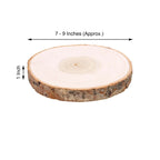 Rustic Poplar Wood Slices Round - Versatile Centerpieces for Tablescapes 9" Dia