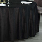 Premium Velvet 120" Round Tablecloth Black - Reusable Soft & Seamless Table Cover for Upscale Events