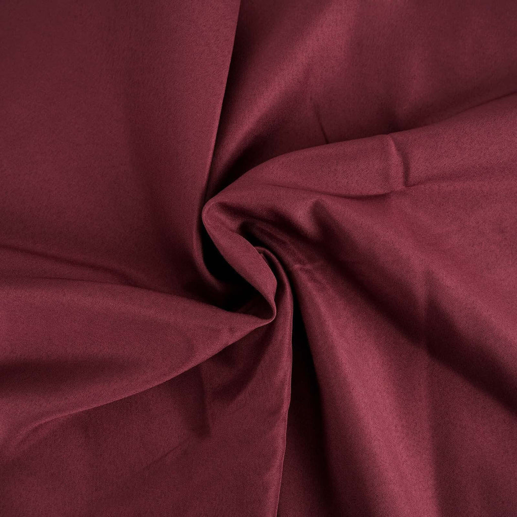 Polyester 108" Round Tablecloth Burgundy - Wrinkle-Resistant Table Cover