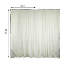 2 Pack Ivory Sheer Chiffon Event Curtain Drapes, Durable Flame Resistant Organza Backdrop Event Panels With Rod Pockets - 10ftx10ft