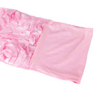5 Pack Satin Spandex Chair Sashes Pink - Rosette Design Stretch Chair Bands 6"x14"