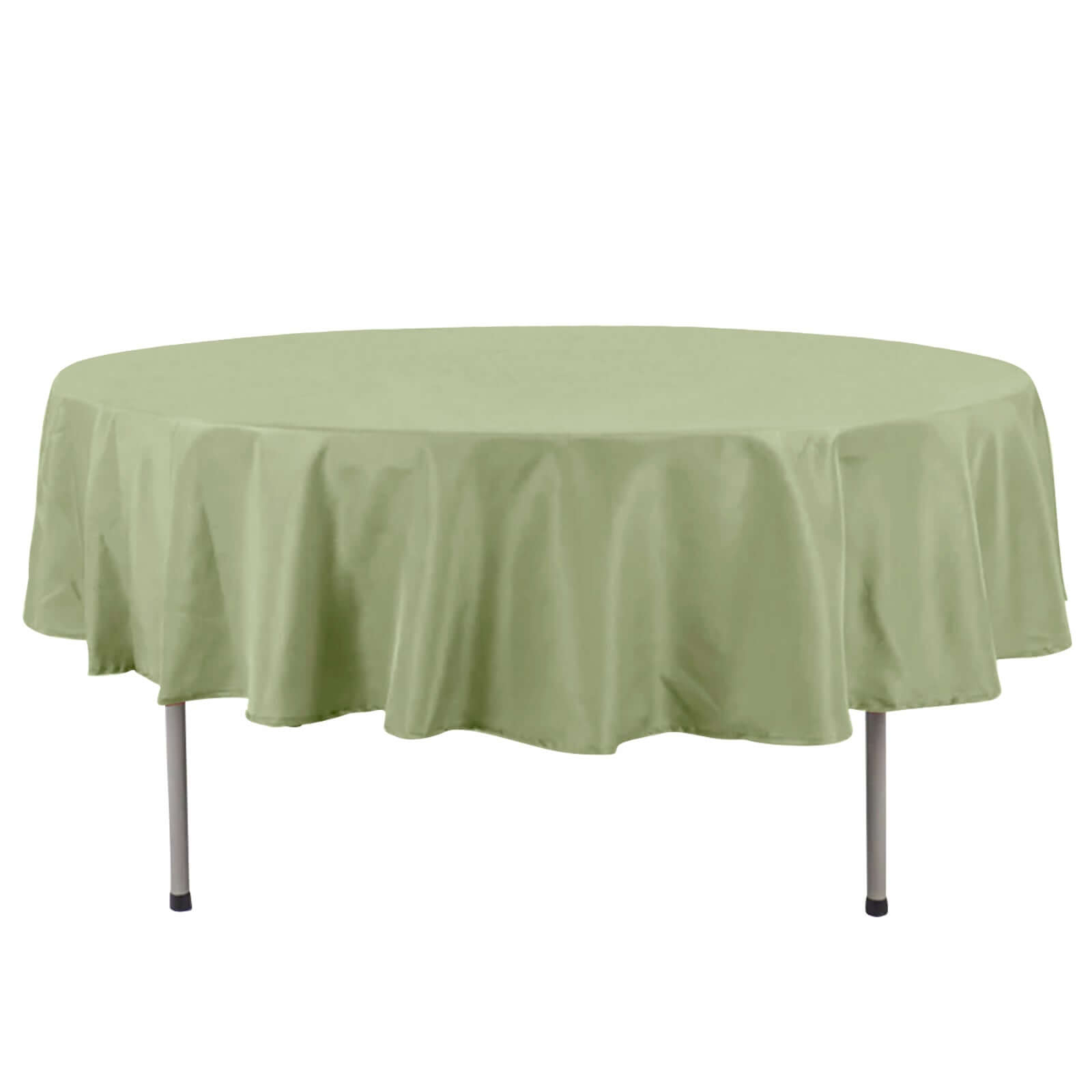 Premium Polyester 90" Round Tablecloth Dusty Sage Green - Stain and Wrinkle - Resistant Design with 220GSM Thickness Table Cover - Bell Racket Store
