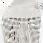 Mirror Foil 12"x108" Table Runner Silver - Shiny Metallic Party Table Decor