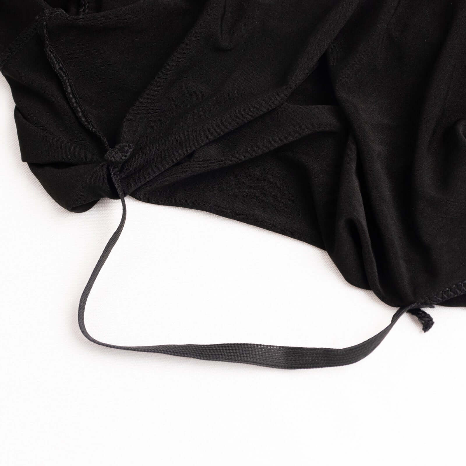 Premium Stretch Spandex Chair Cover Black for Folding Chairs - 3 - Way Open Arch 160GSM Fitted Slipcover with Reinforced Foot Pockets - Bell Racket Store