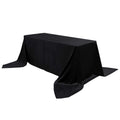 Premium Velvet 90"x156" Rectangle Tablecloth Black - Reusable Soft & Stylish Seamless Table Cover for Sophisticated Weddings & Events