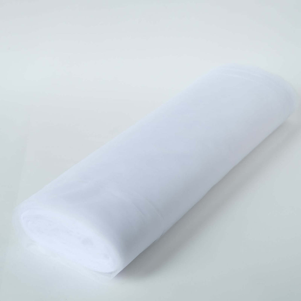 108"x50 Yards White Tulle Fabric Bolt, DIY Craft Fabric Roll