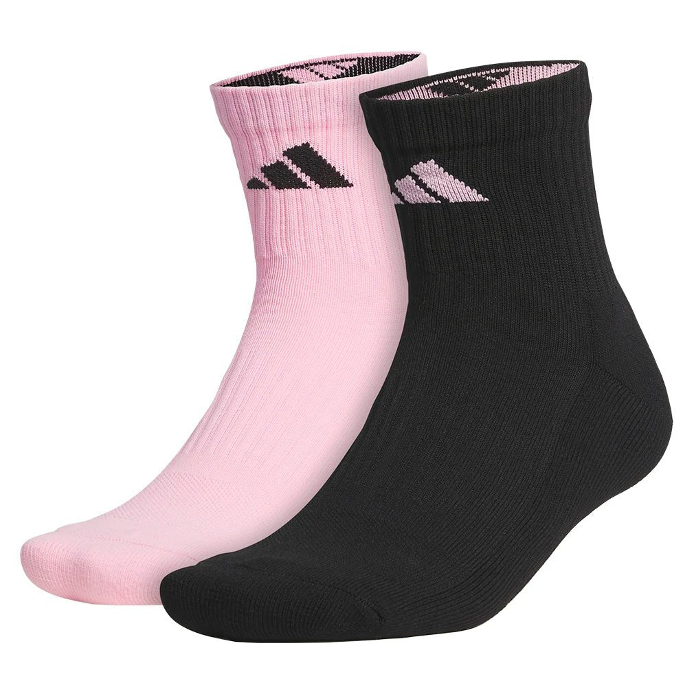 Pure Training 2 - Pack High Quarter Socks True Pink and Black - Bell Racket Store
