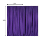 2 Pack Purple Scuba Polyester Event Curtain Drapes, Durable Flame Resistant Backdrop Event Panels Wrinkle Free with Rod Pockets - 10ftx10ft