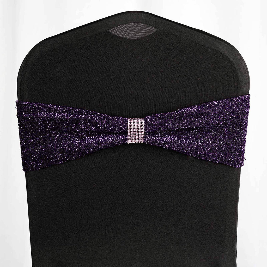 10 Pack Rhinestone Napkin Rings with Velcro Brooch Buckle Pink - Stylish Design for Chair Sashes