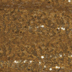 5 Pack Sequin Spandex Chair Sashes Gold - Sparkly Stretch Chair Bands for Glamorous Events 6"x15"