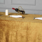 Premium Velvet 90"x156" Rectangle Tablecloth Gold - Reusable Soft & Stylish Seamless Table Cover for Sophisticated Weddings & Events