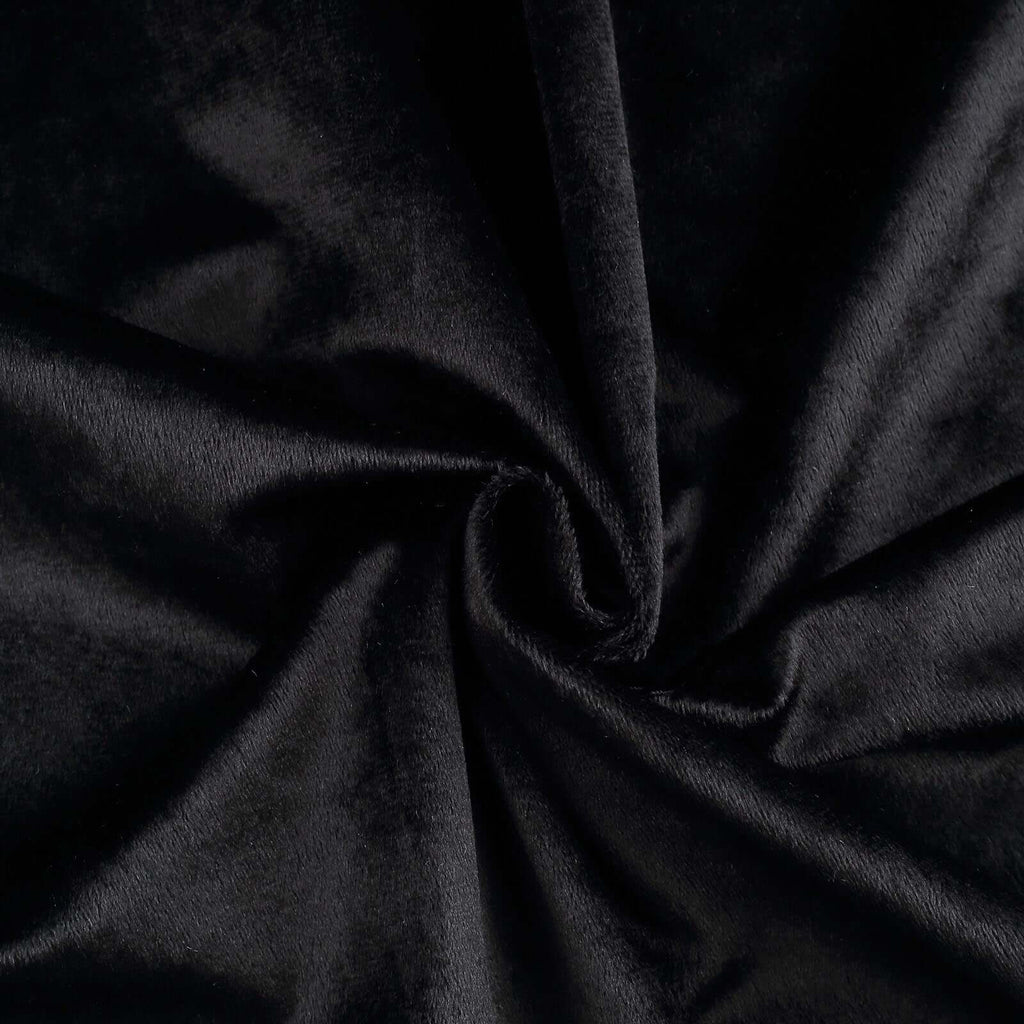 Premium Velvet 90"x156" Rectangle Tablecloth Black - Reusable Soft & Stylish Seamless Table Cover for Sophisticated Weddings & Events