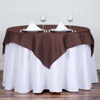 Polyester Square 54"x54" Tablecloth Chocolate - Wrinkle-Resistant & Durable Table Cover