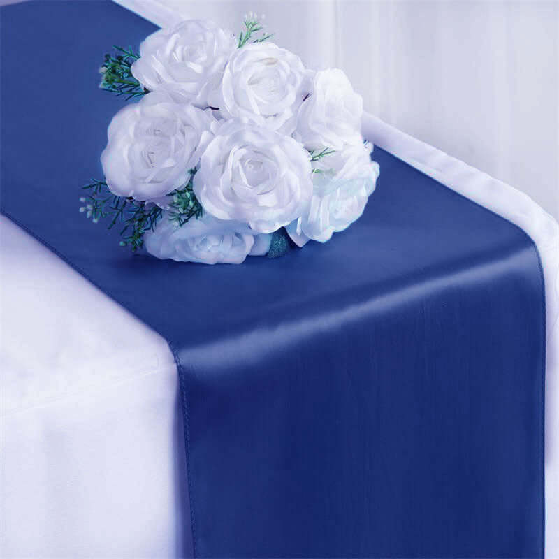 Satin 12"x108" Table Runner Royal Blue - Stylish Table Linen