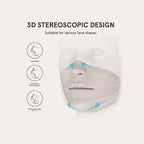 10 Pack Sage Green Breathable KF94 Face Mask, 3D Fish-Design Mouth Shields for Adult, 4-Layer Protective Face Masks with Adjustable Nose Clip