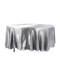 Satin 108" Round Tablecloth Silver - Smooth and Lustrous Table Cover