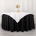 Scuba 54"x54" Table Overlay Square Tablecloth White - Wrinkle Free & Stain Resistant Table Cover - Bell Racket Store