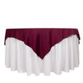 Scuba 70"x70" Table Overlay Square Tablecloth Burgundy - Wrinkle Free & Stain Resistant Table Cover - Bell Racket Store