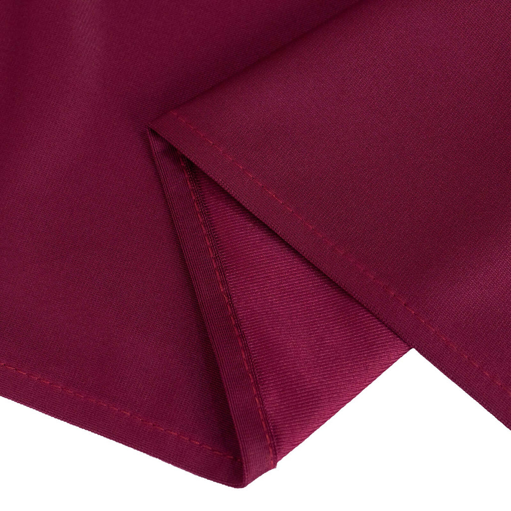 Scuba 70"x70" Table Overlay Square Tablecloth Burgundy - Wrinkle Free & Stain Resistant Table Cover - Bell Racket Store