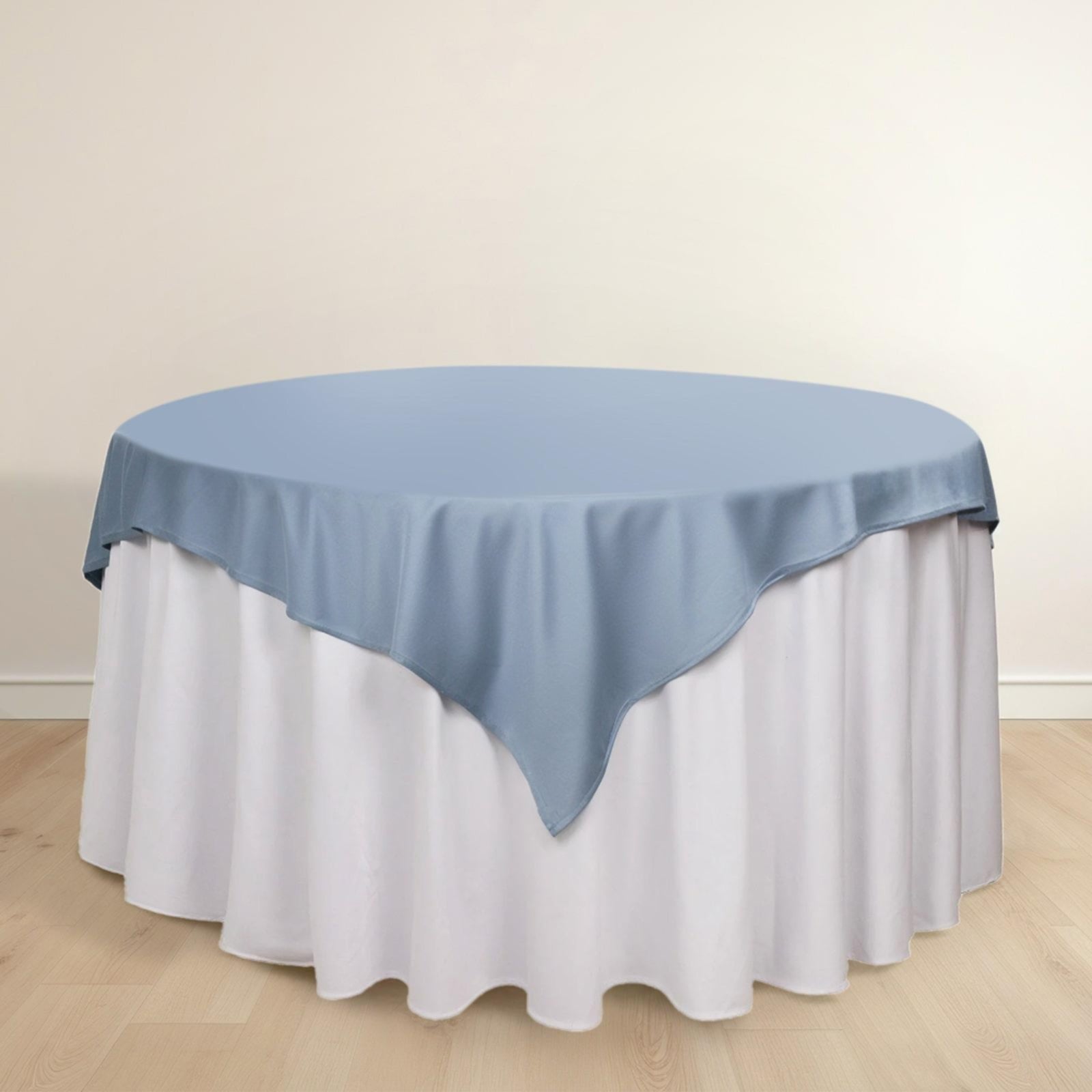 Scuba 70"x70" Table Overlay Square Tablecloth Dusty Blue - Wrinkle Free & Stain Resistant Table Cover - Bell Racket Store