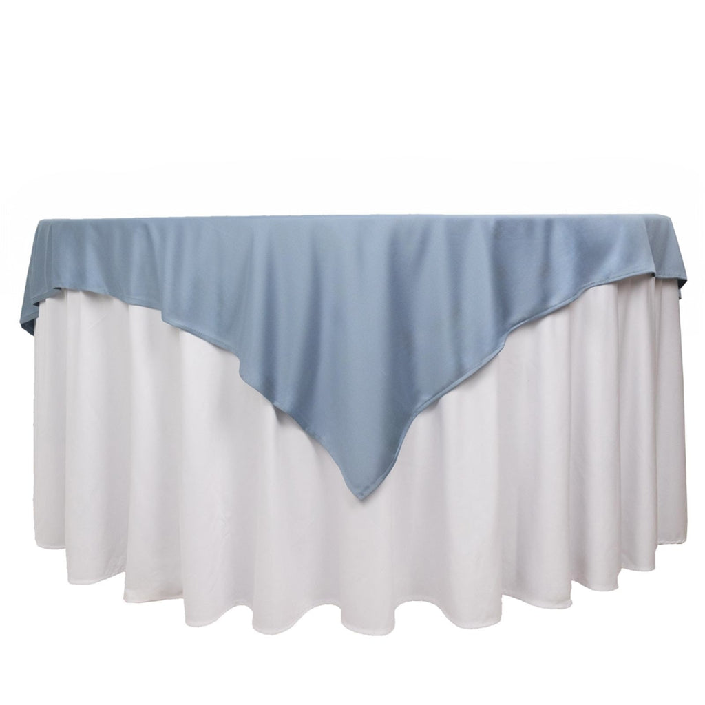 Scuba 70"x70" Table Overlay Square Tablecloth Dusty Blue - Wrinkle Free & Stain Resistant Table Cover - Bell Racket Store