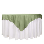 Scuba 70"x70" Table Overlay Square Tablecloth Dusty Sage Green - Wrinkle Free & Stain Resistant Table Cover - Bell Racket Store