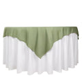 Scuba 70"x70" Table Overlay Square Tablecloth Dusty Sage Green - Wrinkle Free & Stain Resistant Table Cover - Bell Racket Store