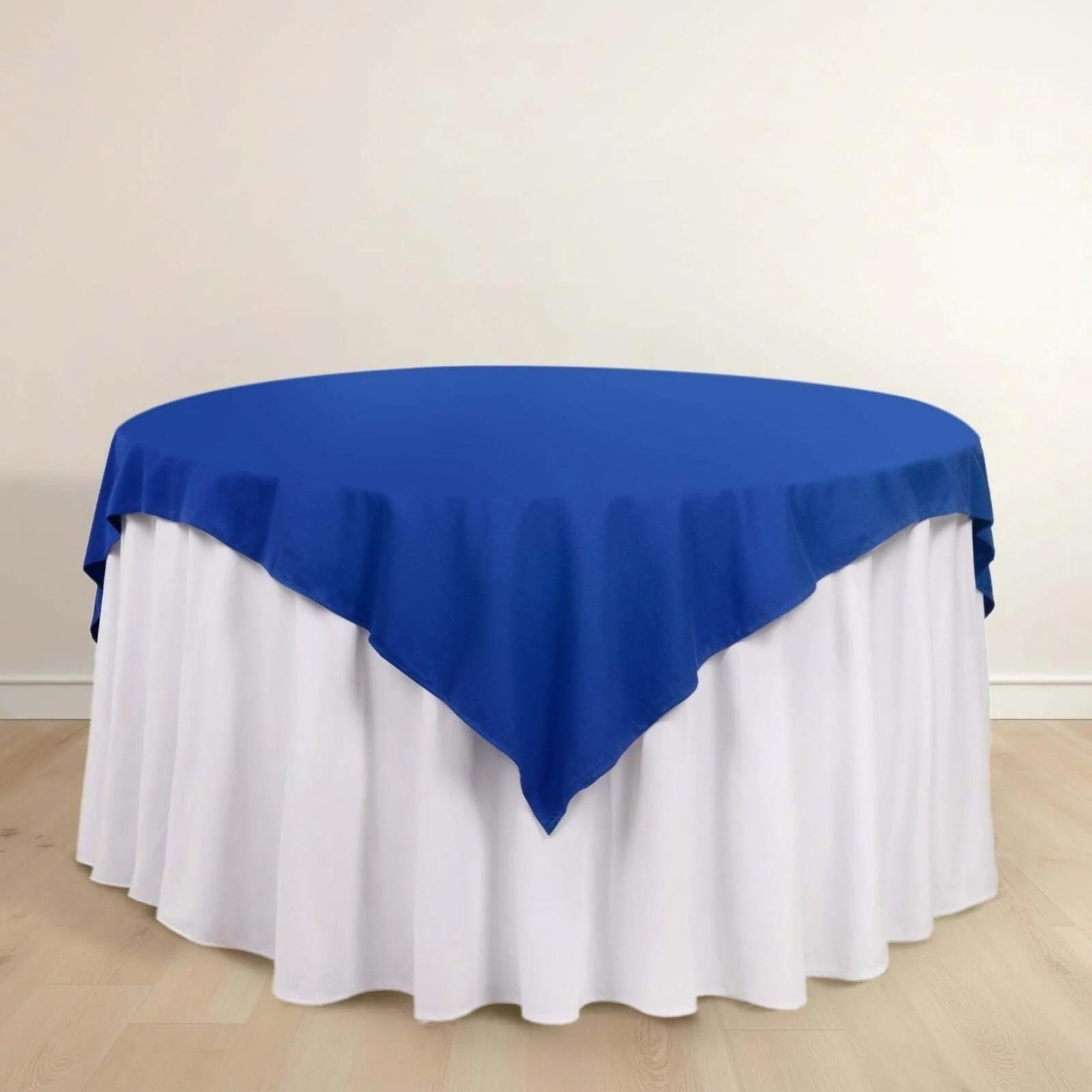 Scuba 70"x70" Table Overlay Square Tablecloth Royal Blue - Wrinkle Free & Stain Resistant Table Cover - Bell Racket Store