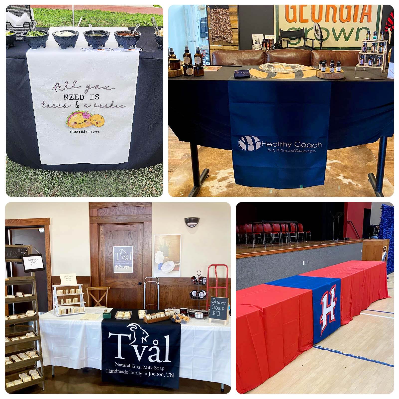 Scuba Polyester 24"x72" Wide Table Runner White - Wrinkle - Free Trade Show & Event Table Linen - Bell Racket Store